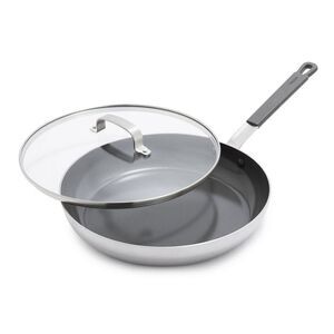 Bobby Flay -  12" Stainless Steel Ceramic Nonstick Co Stainless Steel